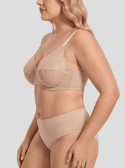 Shapely Unlined Lace Minimizing Bra - Shapely